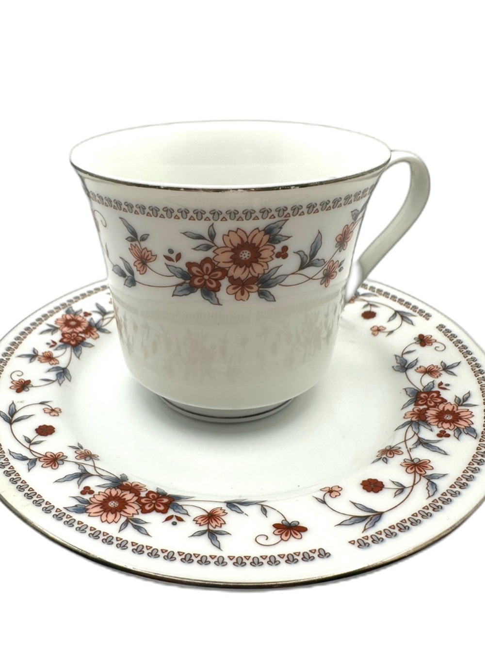 Sheffield Anniversary Footed Cup & Saucer Set Fine China Porcelain Japan